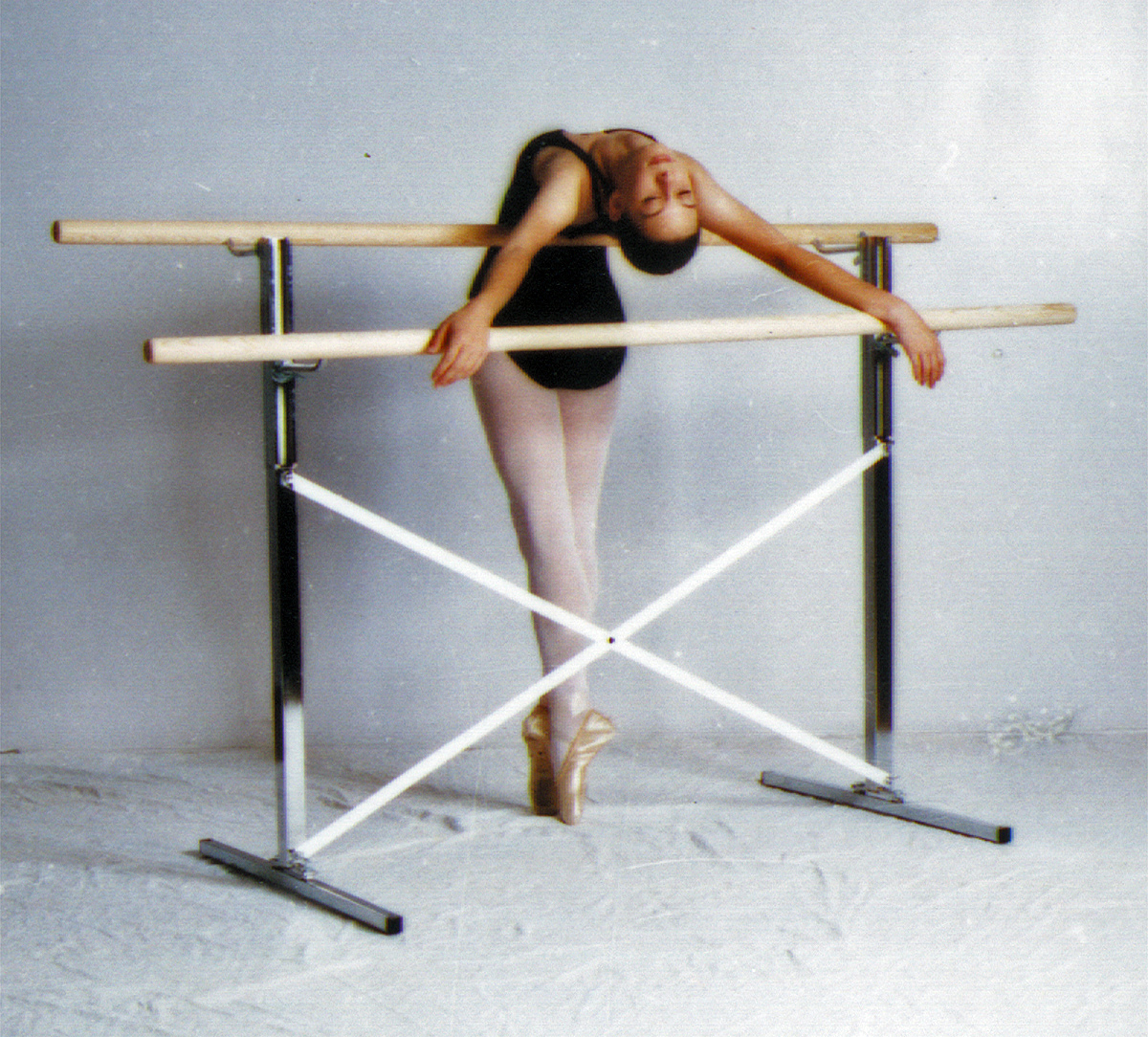 Freestanding Adjustable Two Sided WOOD Ballet Barre