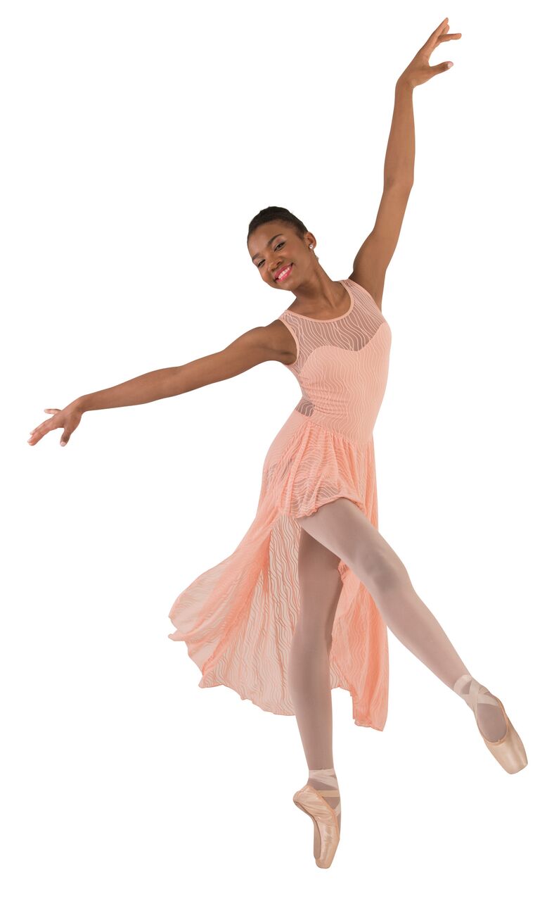 inlzdz Lyrical Womens Sequins Mesh Split Flowy Cami Dress X-Back Contemporary Ballet Dance Dress Leotards
