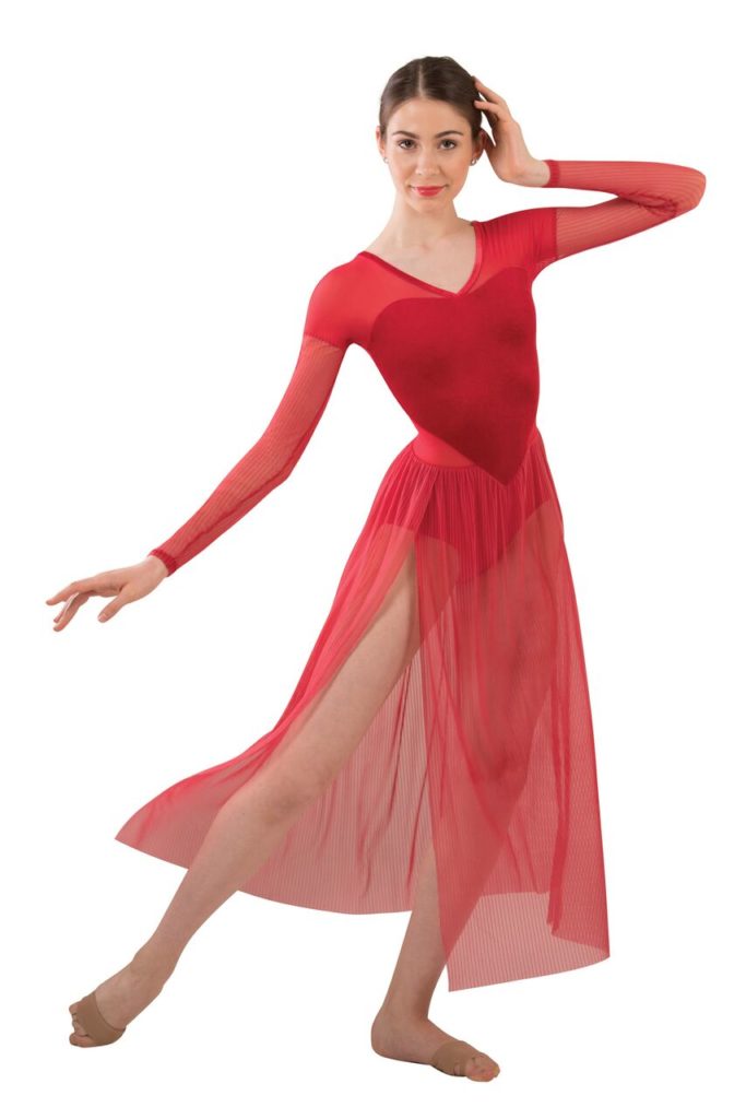 Body Wrappers Long Sleeve Dance Dress (SALE) - Baum's Dancewear